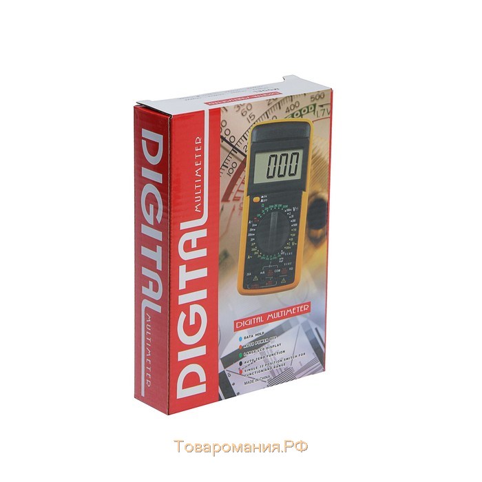 Мультиметр ТУНДРА DT-9208А, ACV/DCV, ACA/DCA, 200-200MΩ, 20nF-200mF, 40-400 °C, 200 kHz