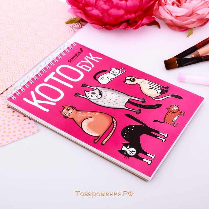 Скетчбук «Котобук» А5, 40 л, 100 г/м