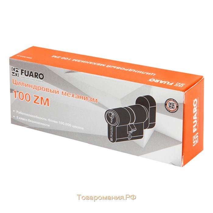 Цилиндровый механизм Fuaro 100 ZM 80 (35х10х35) CP, с вертушкой, 5 ключей, цвет хром