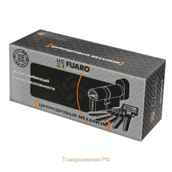 Цилиндровый механизм Fuaro R602/90 (35х10х45) CP, с вертушкой, 5 ключей, цвет хром