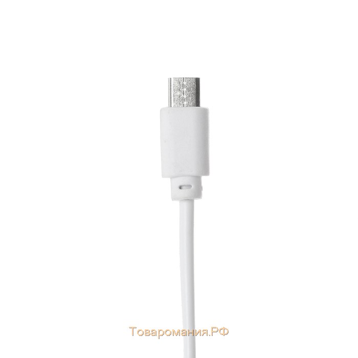 Сетевое зарядное устройство LCC-25, 2 USB, 1 А, кабель microUSB, красно-белое