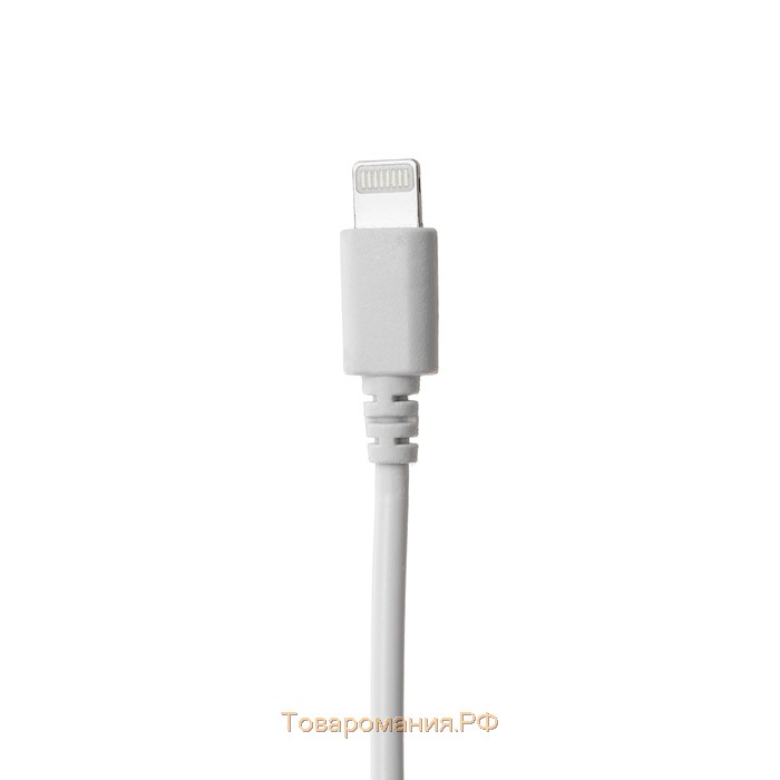 Сетевое зарядное устройство LCC-25, 2 USB, Lightning, 1 А, 1 м, черно-белое