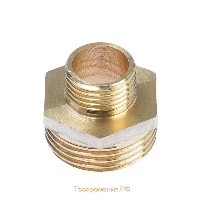 Ниппель OTMO, 1"x1/2", наружная/наружная резьба, никелированная латунь