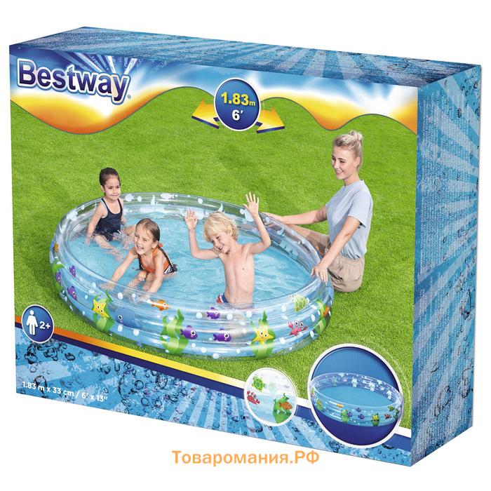 Бассейн надувной Bestway «Подводный мир», 183×33 см, 51005