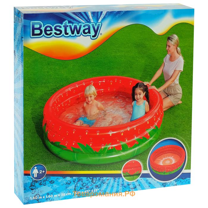 Бассейн надувной Bestway Sweet Strawberry, 168×168×38 см, 51145