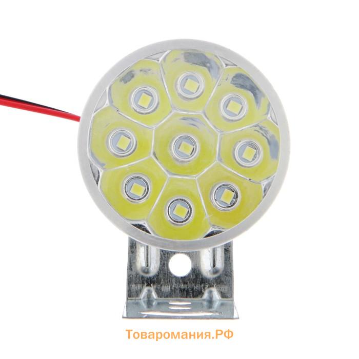 Фара cветодиодная для мототехники, 4 LED, IP65, 4.5 Вт, направленный свет