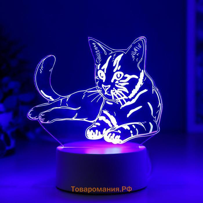 Светильник "Кошечка" LED RGB от сети