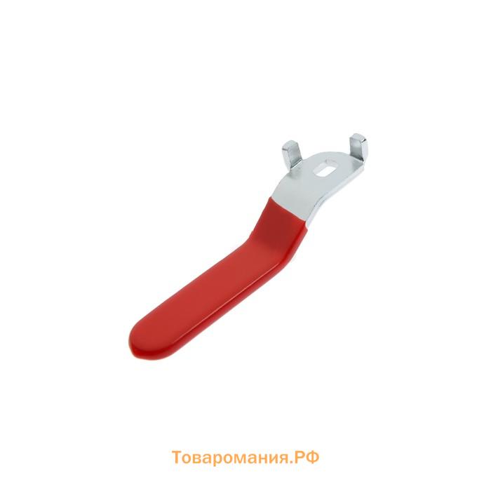 Ручка-рычаг для шарового крана MasterProf,  усиленная,  1/2"-3/4", прорезиненная, красная