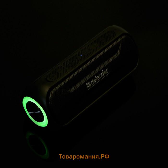 Портативная колонка Defender Enjoy S1000, 20 Вт, Bluetooth 4.2, 2000 мАч, подсветка, чёрная