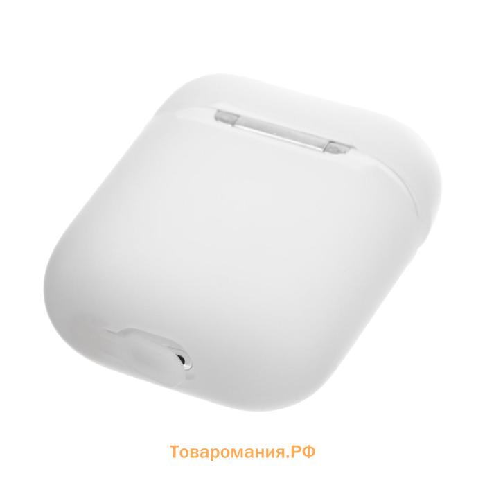 Чехол для футляра AirPods 1/2, мат. верха: силикон, 56х24х47 мм, люминесцентный белый