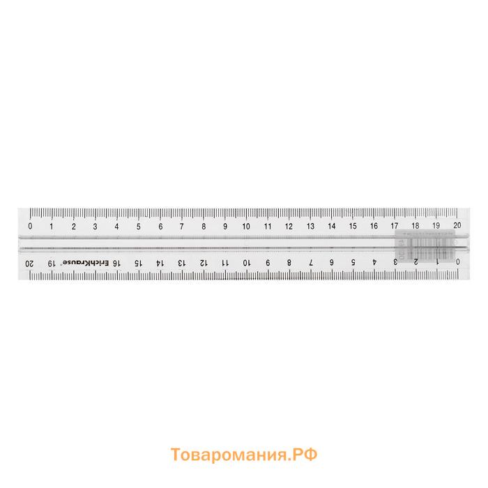 Линейка с держателем 20 см ErichKrause "Clear"  49530