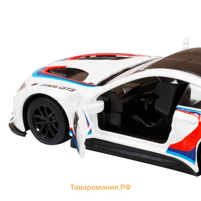 Машина металлическая BMW M6, 1:43, инерция, открываются двери, цвет белый