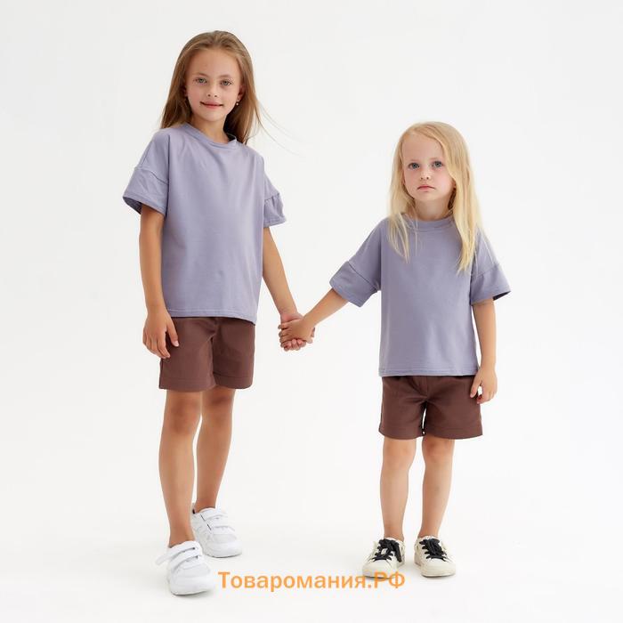 Шорты для девочки MINAKU: Casual collection KIDS цвет шоколадный, рост 104