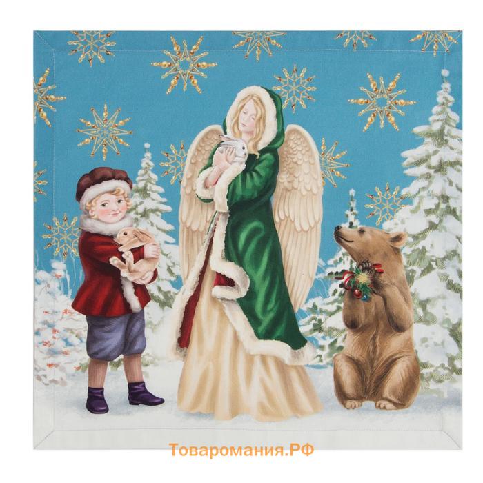 Новогодний Набор сервировочных салфеток  Christmas time, 40х40см 4 шт