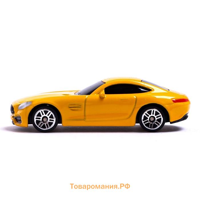 Машина металлическая MERCEDES-AMG GT S, 1:64, цвет жёлтый