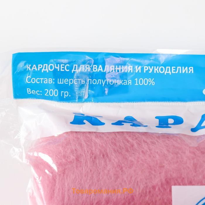 Шерсть для валяния "Кардочес" 100% полутонкая шерсть 100гр (270 клевер)