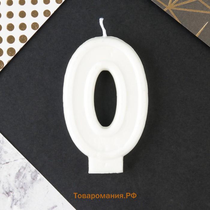 Свеча для торта, цифра 0 «С Днем рождения», 7 х 4,3 см