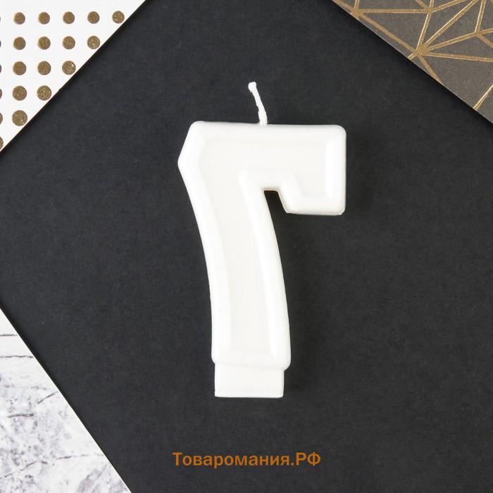 Свеча для торта, цифра 7 «С Днем рождения», 7 х 4,3 см