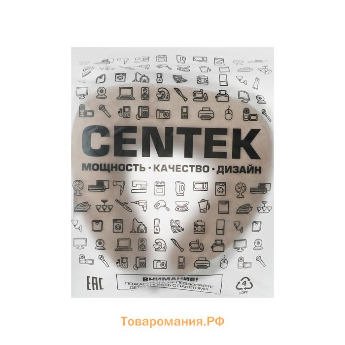 Массажная подушка Centek CT-2199, 3.7 Вт, 7 режимов, 12 головок, ИК-подогрев, бежевая