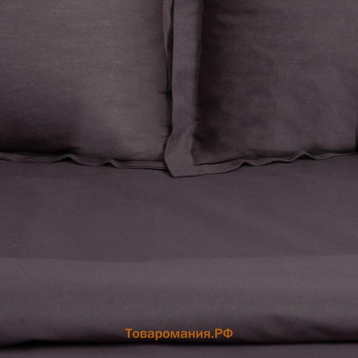 Постельное бельё  2 сп "Cool Gray" 175*215, 200*220, 50*70+3-2 шт, бязь, 125г/м2