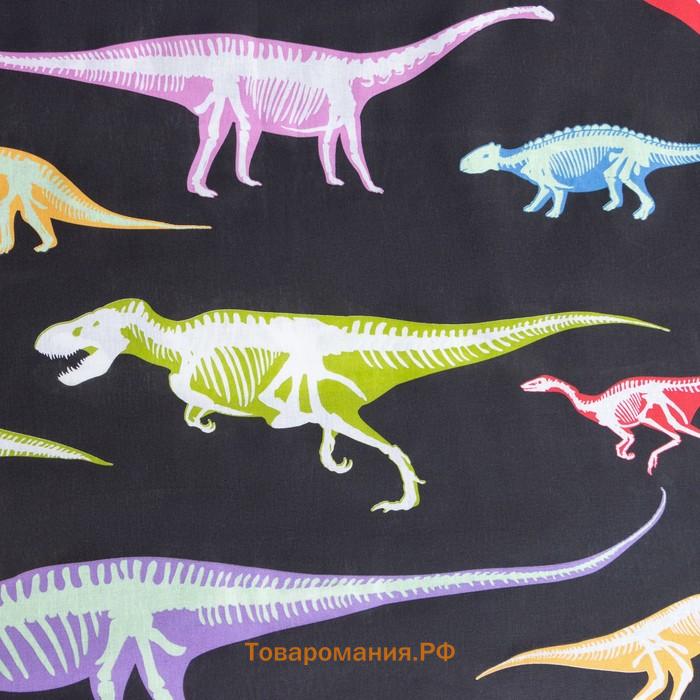 Постельное бельё  1,5 сп "Dino skeleton" 143х215 см, 150х214 см, 50х70 см -1 шт, 100% хлопок, бязь