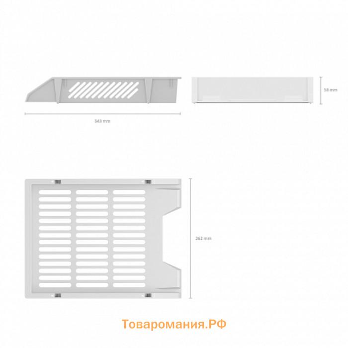 Лоток для бумаг горизонтальный ErichKrause Classic, сетчатый, белый