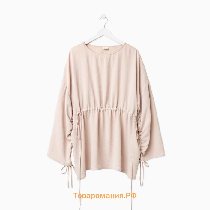 Костюм женский (туника, брюки) MINAKU: Casual Collection цвет бежевый, размер 50