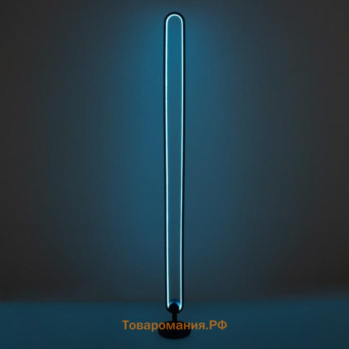 Торшер с ПДУ 16664/1 LED RGB  черный диммер 15х15х125 см