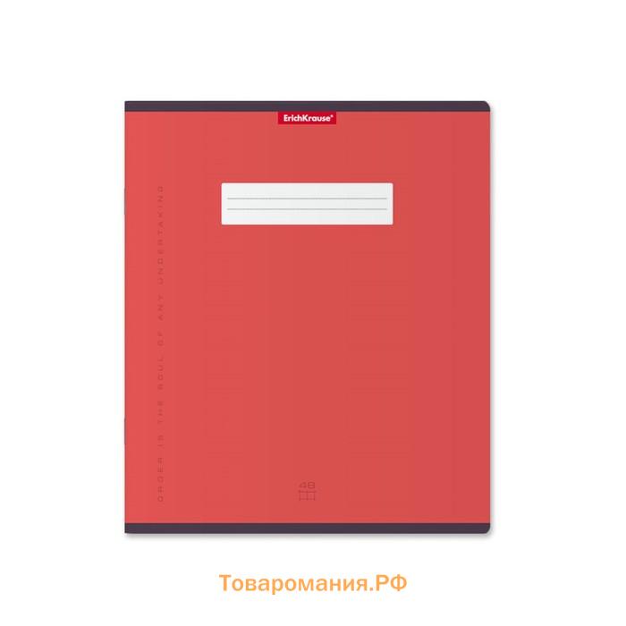 Тетрадь 48 листов в клетку, ErichKrause Unicolor, обложка мелованный картон, блок офсет 100% белизна, МИКС (1 вид в спайке)