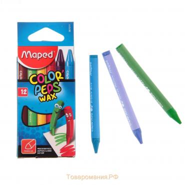 Мелки восковые 12 цветов, Maped Color Peps Wax