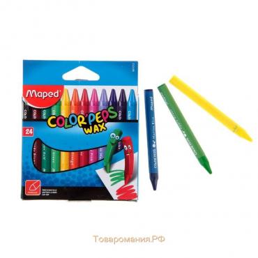 Мелки восковые 24 цвета, Maped Color Peps Wax