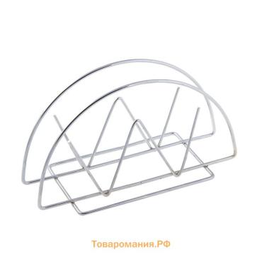 Салфетница  «Корона», 13×6×7.5 см, хром