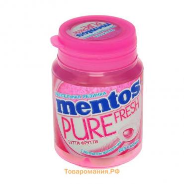 Жевательная резинка Mentos PureFresh с жидким центром, ТУТТИ-ФРУТТИ с экстрактом зелёного чая, 54 г