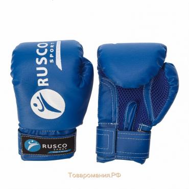 Перчатки боксёрские детские RuscoSport, синие, размер 4 oz