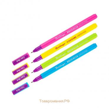 Ручка гелевая 0,5 мм Berlingo Color Stick, стержень чёрный, корпус микс