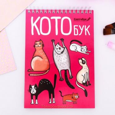 Скетчбук «Котобук» А5, 40 л, 100 г/м