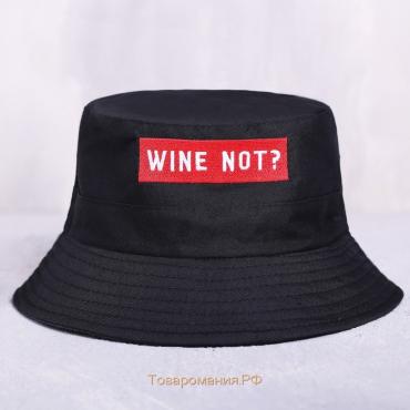 Панама Wine not, цвет чёрный