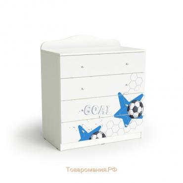 Комод с 4 ящиками Football, 800х450х910, Белый