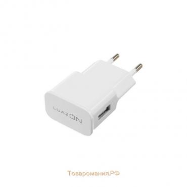 Сетевое зарядное устройство LN-100AC, 1 USB, 1 A, белое