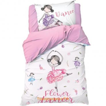 Постельное бельё «» 1.5 сп Flower dancer 143х215 см, 150х214 см, 50х70 см -1 шт,100% хлопок, бязь