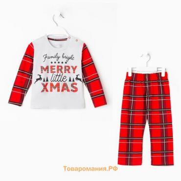 Пижама детская KAFTAN "X-mas" размер 34 (122-128 см)