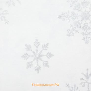 Скатерть новогодняя "" Серебряные снежинки 149х250+/- 3см, 100%хл, 190 г/м2