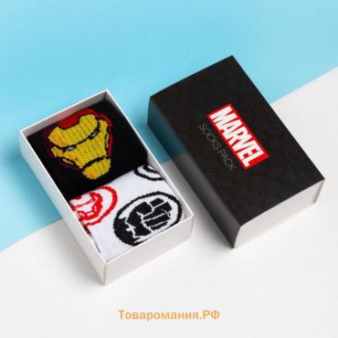 Набор носков "MARVEL", Мстители, 2 пары, 25-27 см