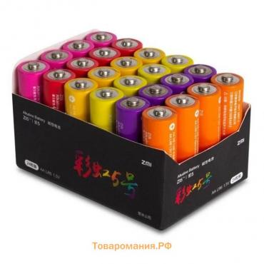 Батарейка алкалиновая Xiaomi ZMI Rainbow Zi5, AA, LR6-24BOX, 1.5 В, 24 шт.