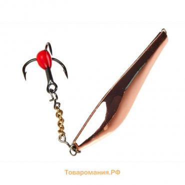 Блесна вертикальная зимняя Lucky John DOUBLE BLADE с цепочкой и тройником, 5.5 см CS блистер