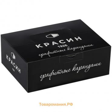 Карандаш чёрнографитный Красин "Конструктор", 2B, шестигранный, заточенный