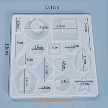 Силиконовый молд «16 в 1», для эпоксидной смолы