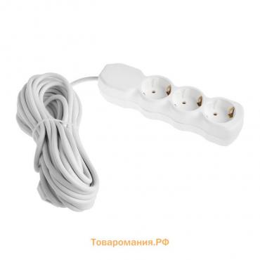 Удлинитель Lighting ECO, 3 розетки, 10 м, 16 А, 3500 Вт, ПВС 3х1 мм2, с з/к