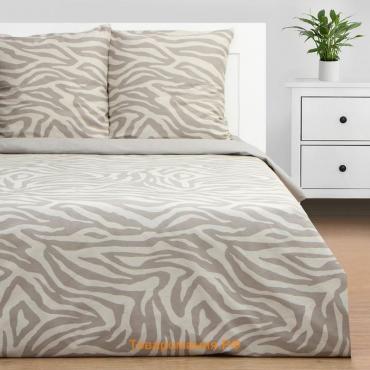 Постельное бельё  1,5 сп Beige zebra, 143х215 см, 150х214 см, 70х70 см 2 шт, бязь 125 г/м2